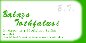 balazs tothfalusi business card